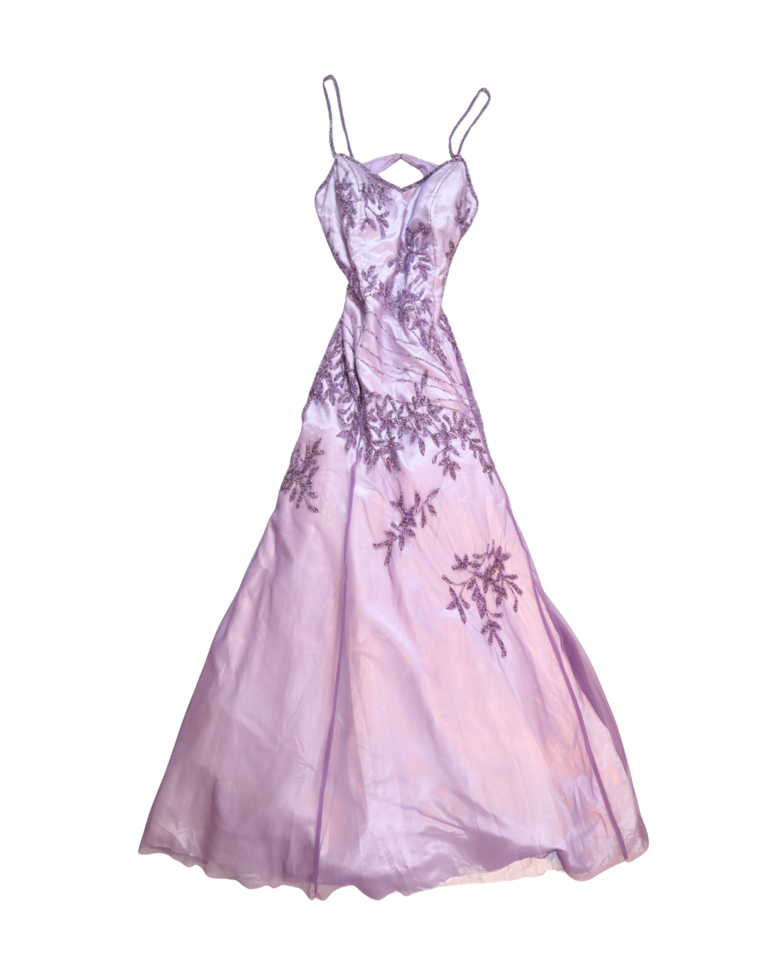 RARE Y2K Purple Princess Beaded Detailed Dress