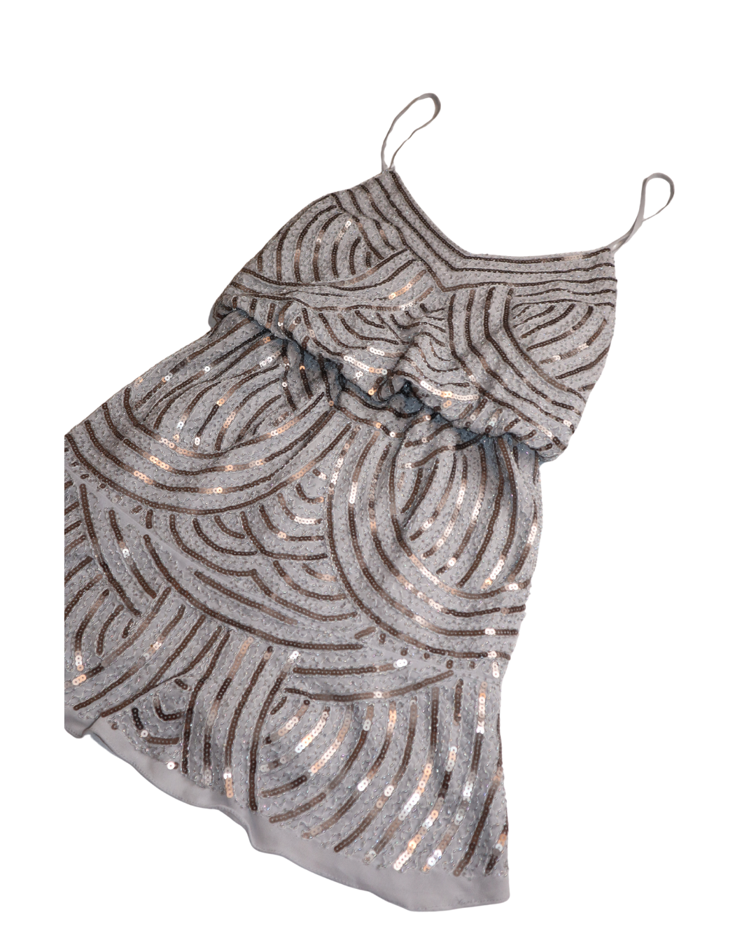 Silver Sequin Embellished Dress 