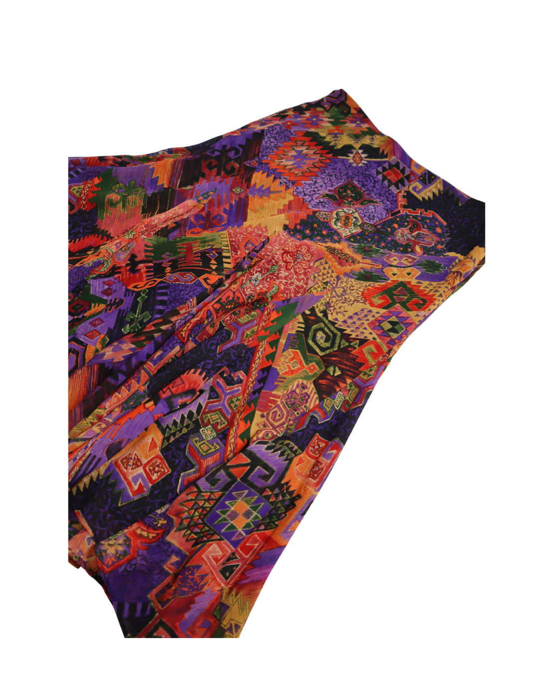 Boho Rainbow Abstract Pattern Midi Skirt 