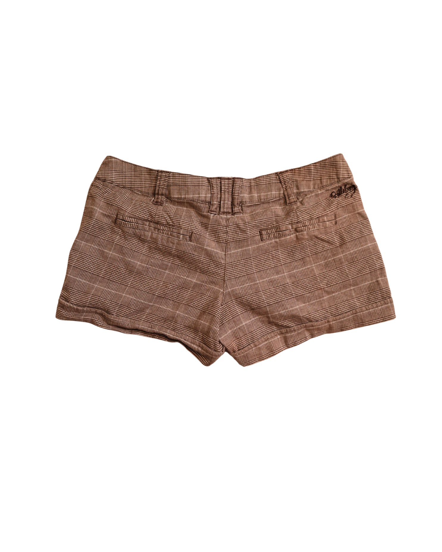 Brown Plaid Shorts