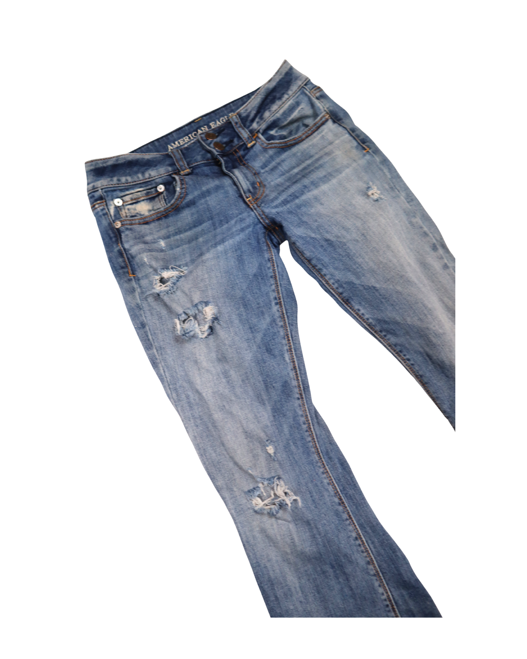 Distressed Low Rise Jeans