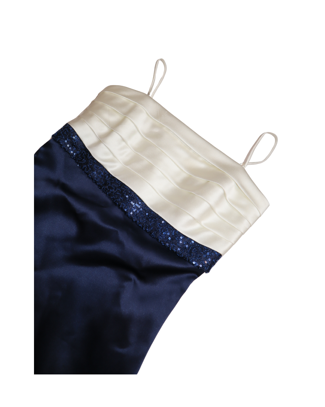 White And Blue Embellished Mini Dress