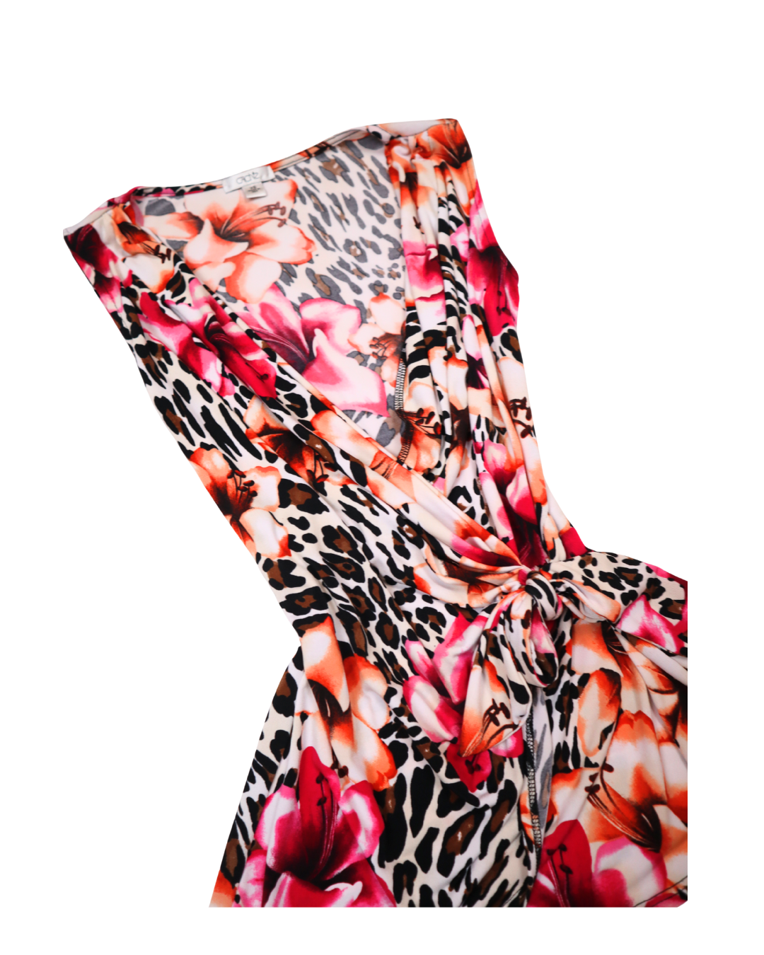 Animal/Floral Print Wrap Tank Top