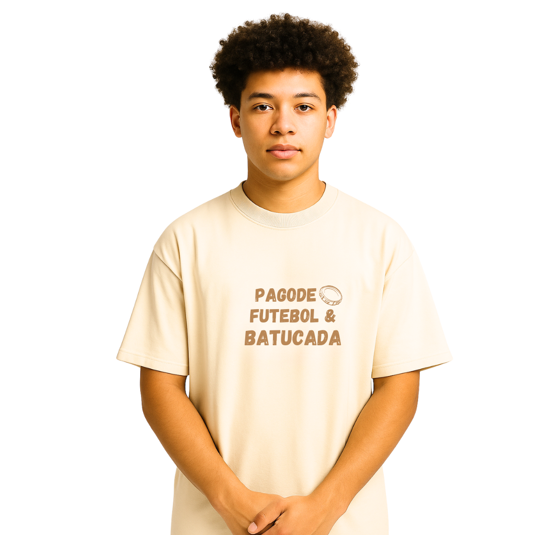 Camiseta Larguittude - Pagode, Futebol e Batucada