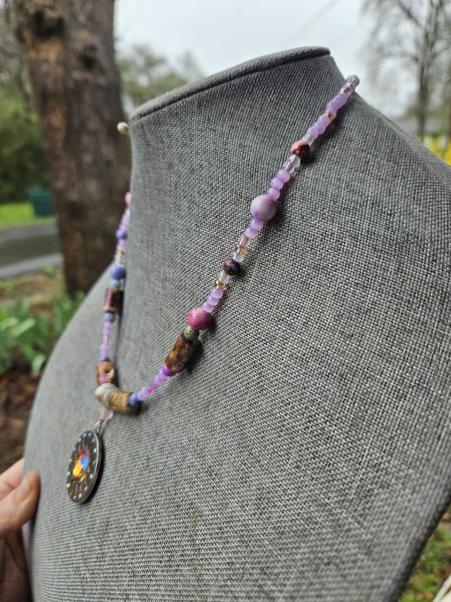 Crystal Sunrise Beaded Necklace