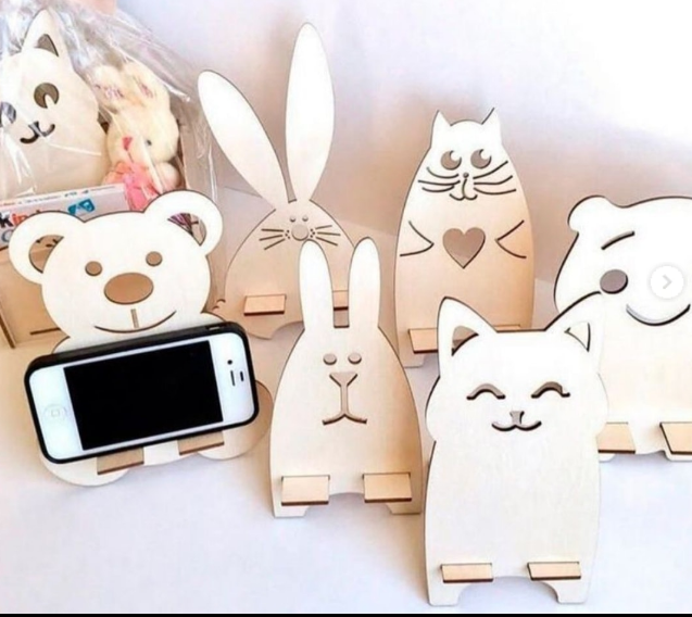 Soportes para celular de madera
