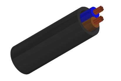 V90 PVC Light Duty Flexible Cord, 250/250V