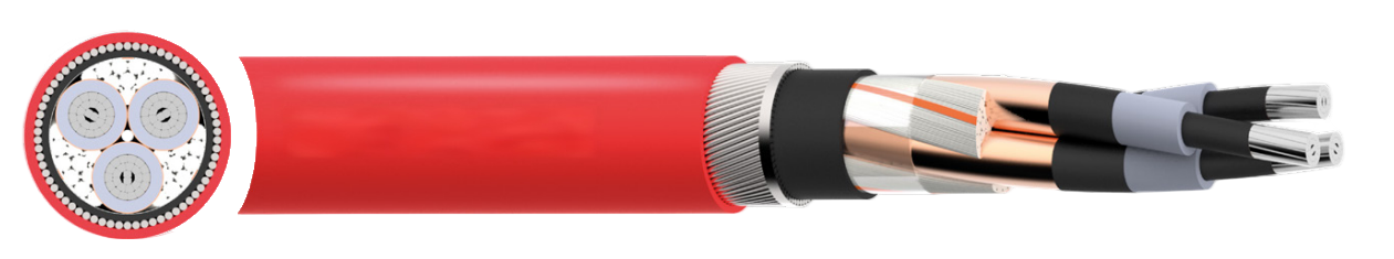 BS 7835 Aluminium AWA/SWA LSZH 3.8/6.6kV Power Cable