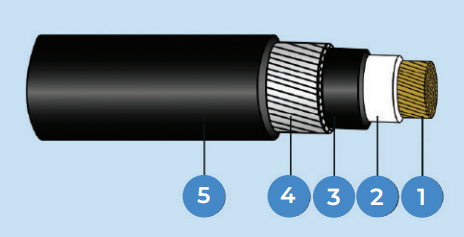 Single Core CU/PVC/PVC/AWA/PVC,PVC Insulated, PVC bedded, AWA armoured, PVC sheathed Cable 0.6/1kV