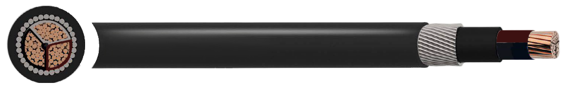 BS 5467 Sectoral Shaped Copper Conductor Multi Core SWA 1.9/3.3kV Cable