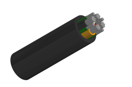 Type G Four-Conductor Round Portable Power Cable 2kV
