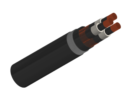 12.7/22kV Three Core Individual Screened & PVC/SWA/PVC Sheathed (Cu Conductor)