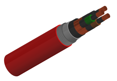Medium Voltage XLPE Insulated Steel Wire Armored Cable with Lead Cover to IEC 60502-2