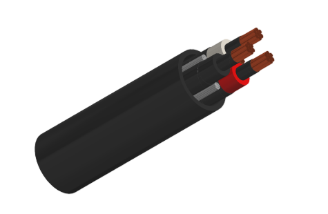 Type MP-GC Three-Conductor Mine Power Feeder Cable, CPE Jacket, 5kV
