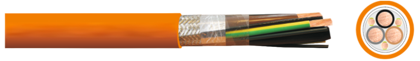 3+2XSLCH-J Symmetric Flexible Halogen-Free Motor Connection Cable