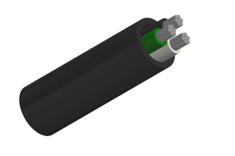 Type W Three-Conductor Round Portable Power Cable 2kV