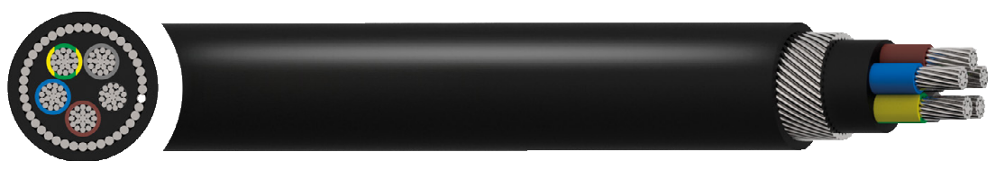 NA2XRH Aluminium Conductor IEC 60502-1 XLPE SWA LSZH 0.6/1kV Cable