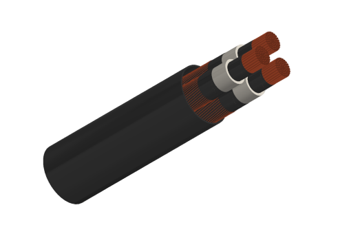 6.35/11kV Three Core Individual Screened & PVC Sheathed (Cu Conductor)