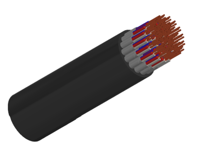 TI(i)/TU(i) (MRE-2XH PiMF/TiMF) 150/250V XLPE Insulated, LSOH (SHF1) Sheathed, Individual Screened Flame Retardant Instrumentation & Control Cables (Multipair/Multitriple)