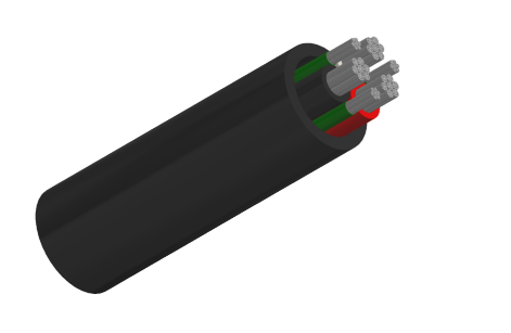Type G Three-Conductor Round Portable Power Cable 2kV