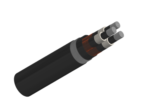 12.7/22kV Three Core Individual Screened & PVC/SWA/PVC Sheathed (Al Conductor)