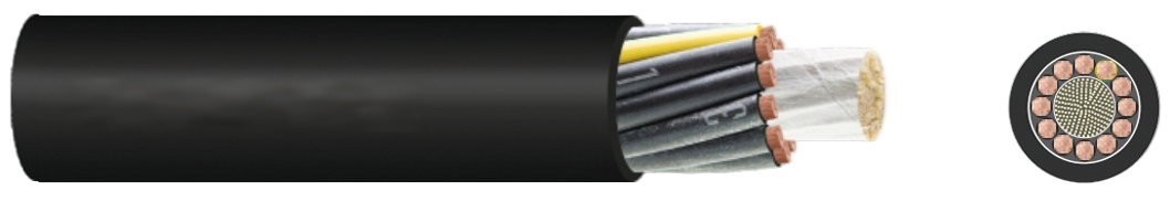 Flexible Rubber Crane Cable STN – 450/750 V