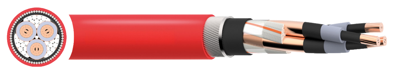 BS 6622 XLPE /PVC 12.7/22kV Medium Voltage Power Cable