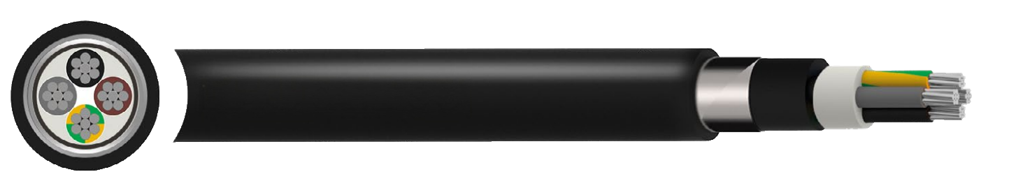 U-1000 ARVFV 0.6/1kV Aluminum Conductor Steel Tape Armored Power Cable