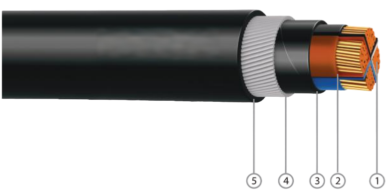 FRT-XSH CU/XLPE/LSZH/SWA/LSZH (2CORES-5 CORES) Power Cable