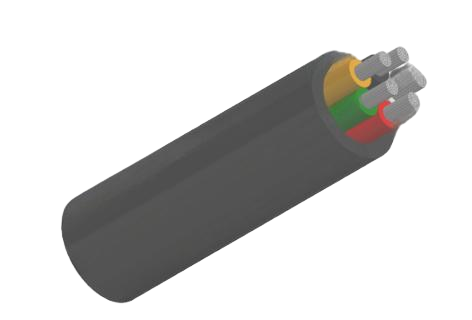 Type W Four-Conductor Flat Portable Power Cable 2kV
