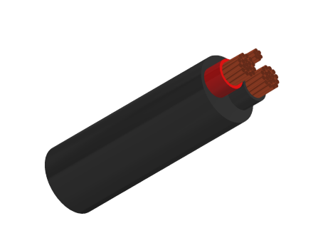PVC Insulated, PVC Sheathed 2 core+E Unarmored Cables, 0.6/1kV