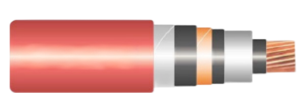 Copper Cable - Armoured XLPE Insulation 3.6/6(7.2) - 18/30(36) KV 1C CU/XLPE/CTS/PVC/DATA/PVC – N2XSYB(AL)Y