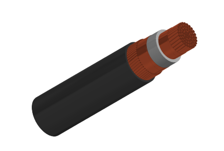 3.8/6.6kV Single Core Screened & PVC Sheathed (Cu Conductor)
