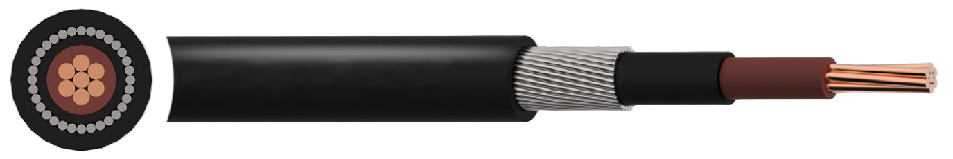 BS 5467 Copper Conductor Single Core AWA PVC 1.9/3.3kV Cable