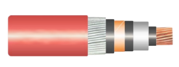 Copper Cable - Armoured XLPE Insulation 3.6/6(7.2) - 18/30(36) KV 1C CU/XLPE/CTS/PVC/AWA/PVC – N2XSYR(AL)Y