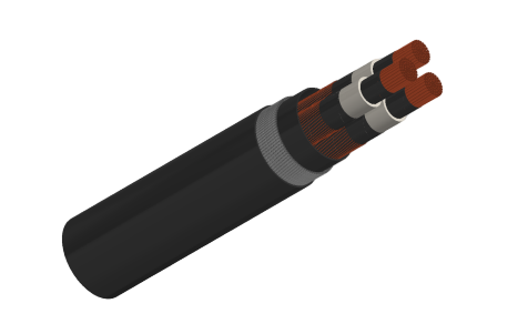 6.35/11kV Three Core Individual Screened & PVC/SWA/PVC Sheathed (Cu Conductor)