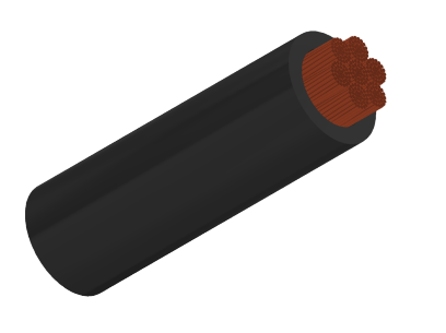 Type SHD-GC Three-Conductor Round Portable Power Cable, CPE Jacket 25kV
