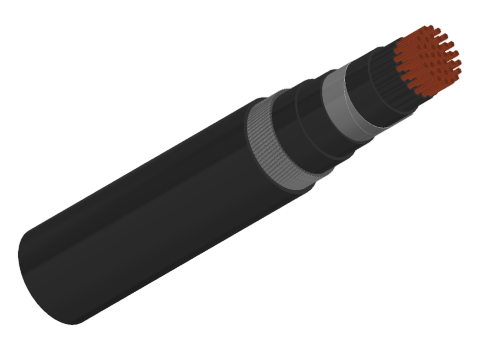 600V/1000V XLPE Insulated Overall Screened & Steel Wire Armored Cable to IEC 60502-1