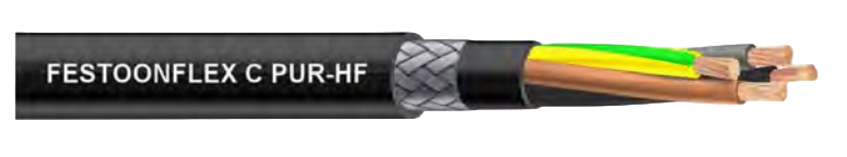 Screened PUR Festoon Cable - FESTOONFLEX C-PUR-HF D12YC11Y