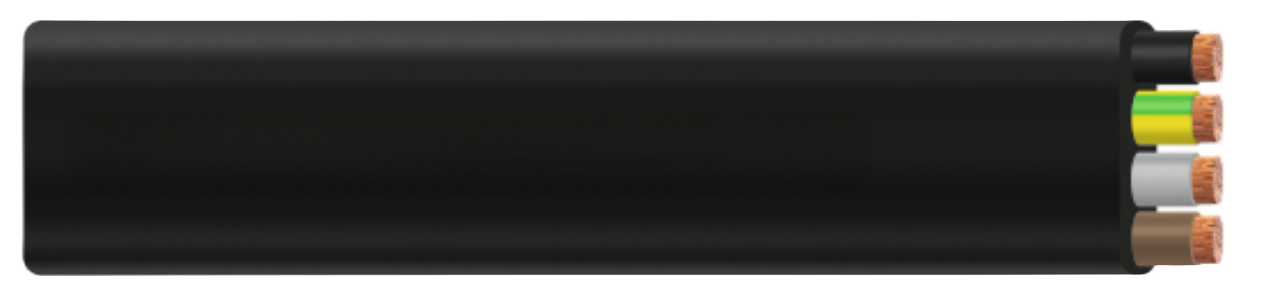 Flexible Flat Rubber Cable (N)GFLGOEU-J – 0.6/1 kV