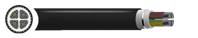NAYRY-J/O 0.6/1kV PVC Insulated Steel Wire Armoured Power Cable