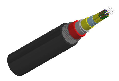 Steel Wire Armored Optical Fiber Cable with Lead Cover (Multi Loose Tube)