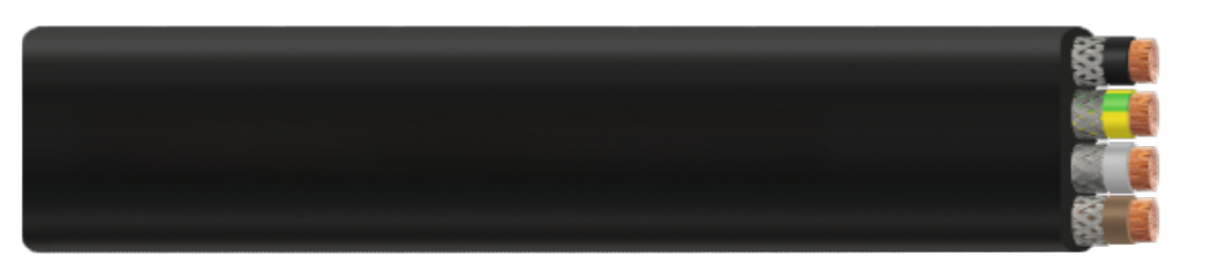 (N)GFLCGOEU-J Screened Flat Rubber Cable 0.6/1kV (DIN VDE 0250-809)