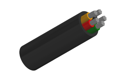 Type W Five-Conductor Round Portable Power Cable 2kV