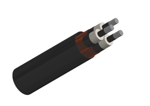 19/33kV Three Core Individual Screened & PVC Sheathed (Al Conductor)