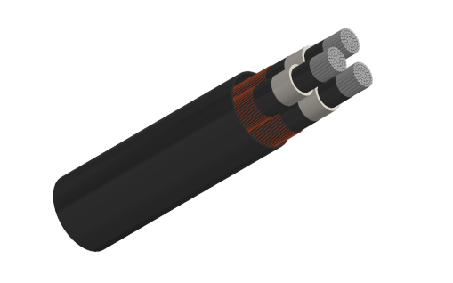6.35/11kV Three Core Individual Screened & PVC Sheathed (Al Conductor)