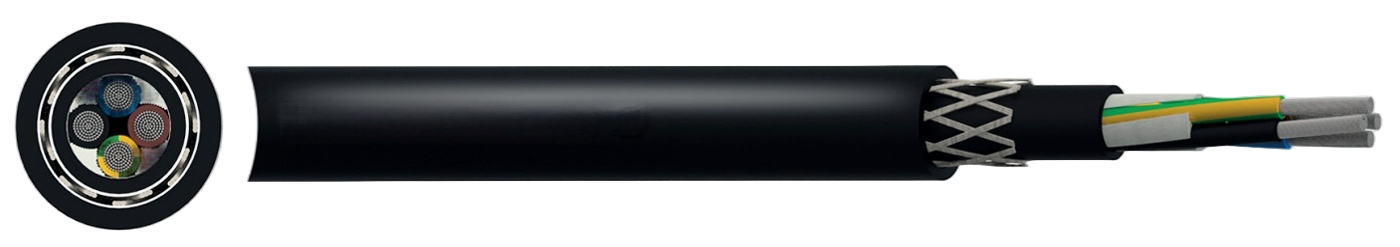 PUR-HF Lift Trailing Cable – 0.6/1 kV