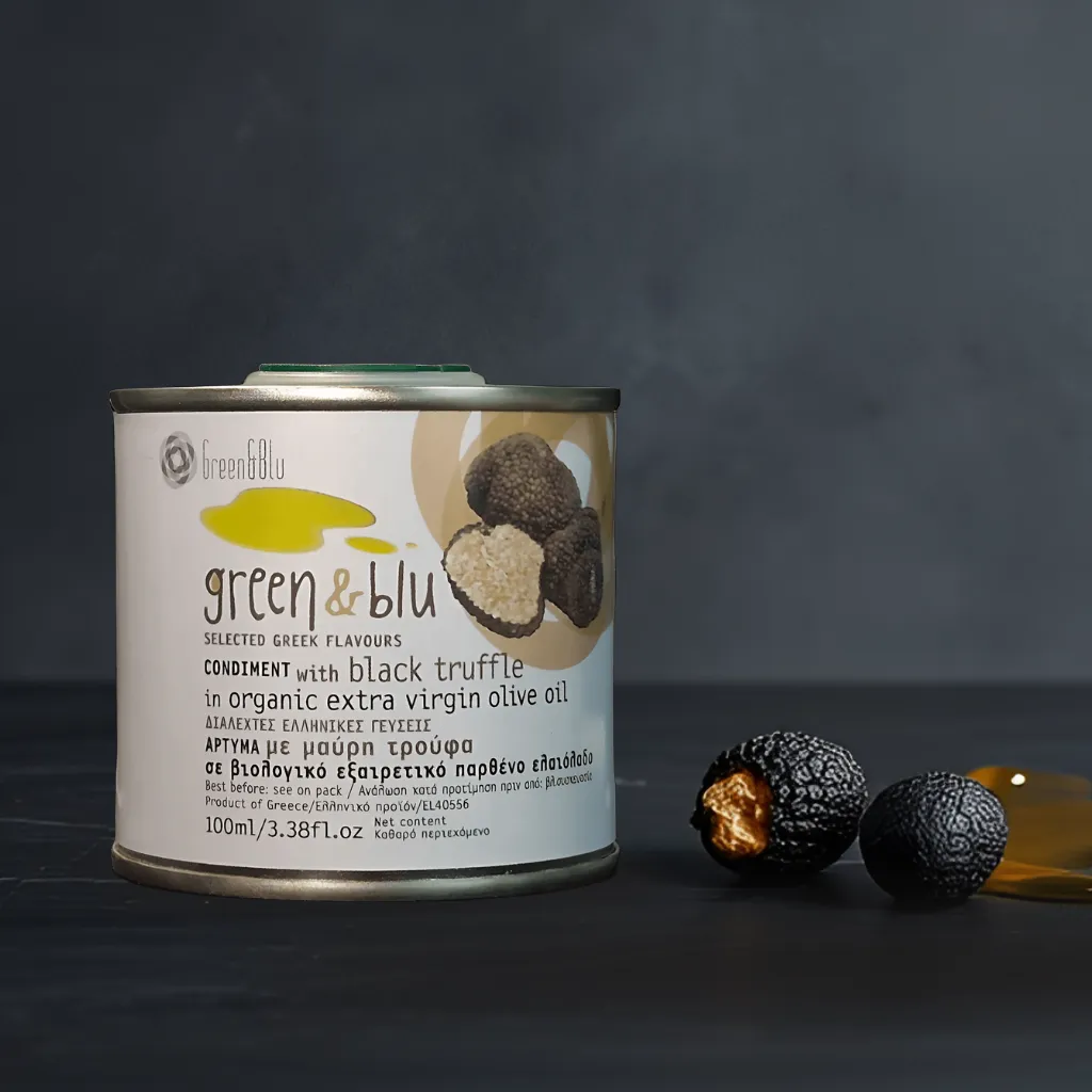 Green & Blu extra natives Bio Olivenöl mit schwarzem Trüffel 100ml
