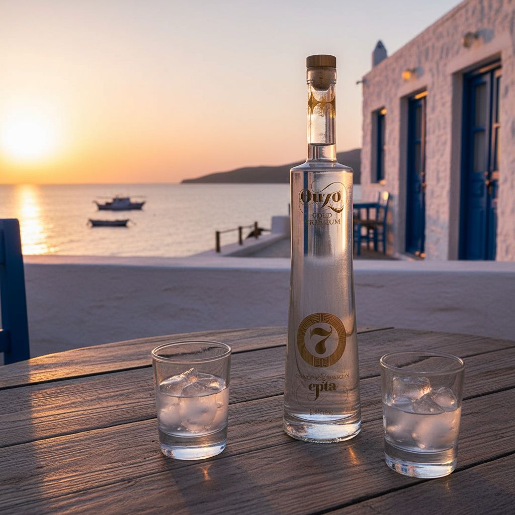 Ouzo 7 Gold Premium – Anisschnaps | Distillery-Winery of Thrace S.A. | 0,7 Liter