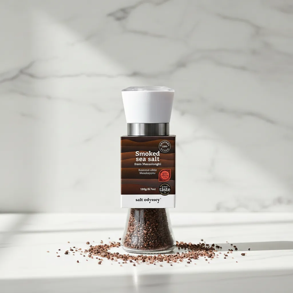 Salt Odyssey Geräuchertes Meersalz – Mühle, Messolonghi | 190 g
